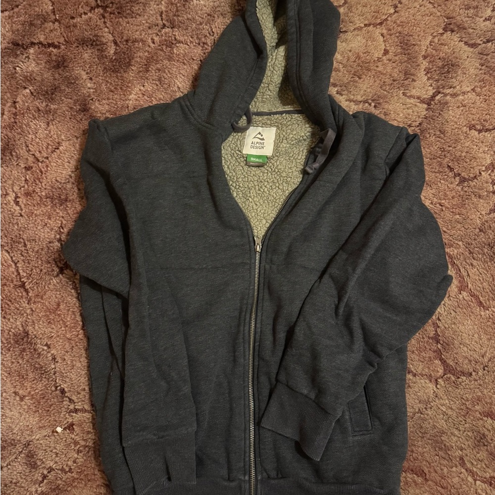 Alpine Design Men's Dark Gray Zip-Up Sweater